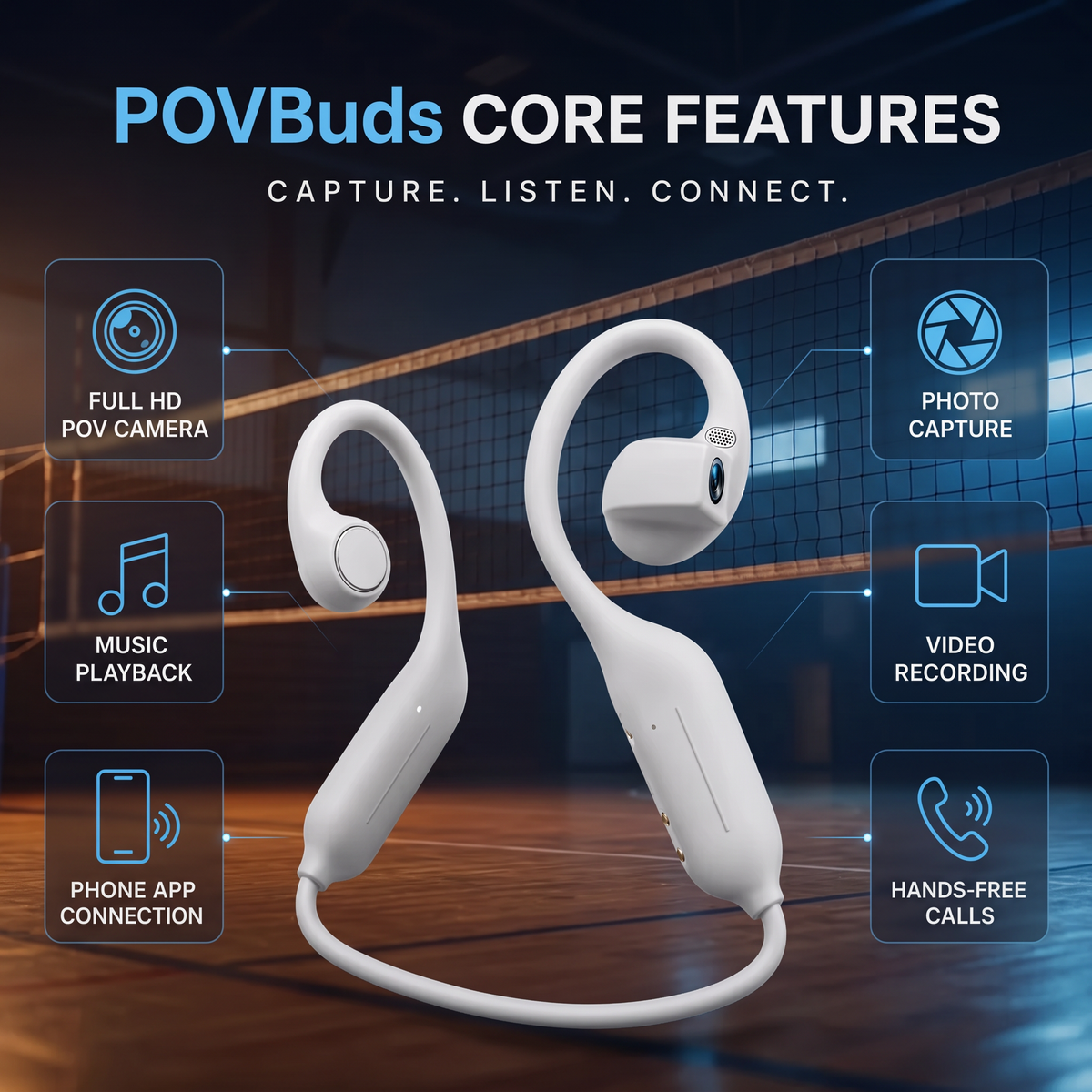 VolleyVue Camera EarBuds